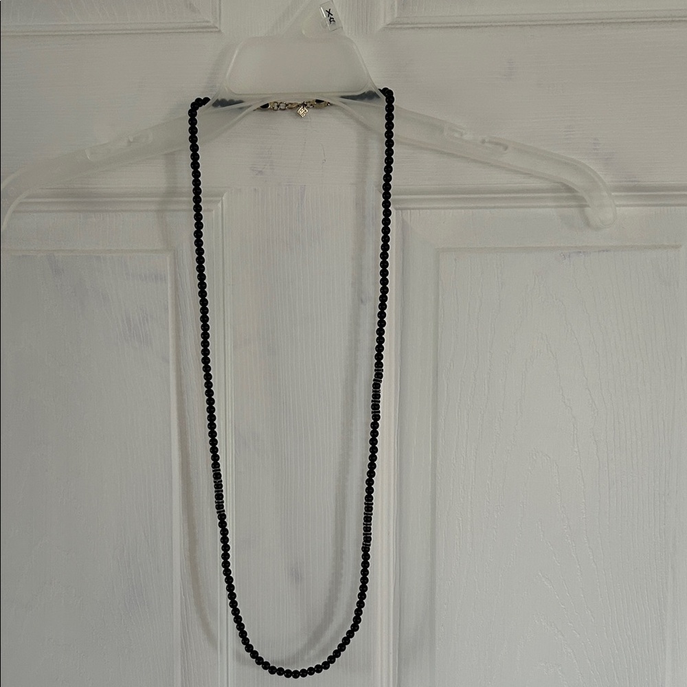 Banana Republic Black Beaded Long Necklace